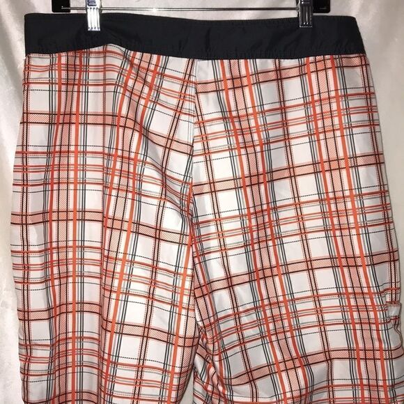 Nike x sacai Men's Multicolor Plaid Drawstring Swim Board Shorts Size 34 - Picture 5 of 8